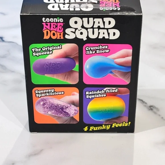 Teenie Nee Doh Quad Squad - Pink and Green Sensory Balls - Picture 2 of 3